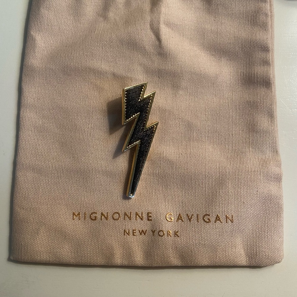 One Mignonne Gavigan Lightning Bolt Earring Gold/Black